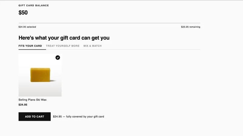 Loot Girl Math Giftcard Upsell