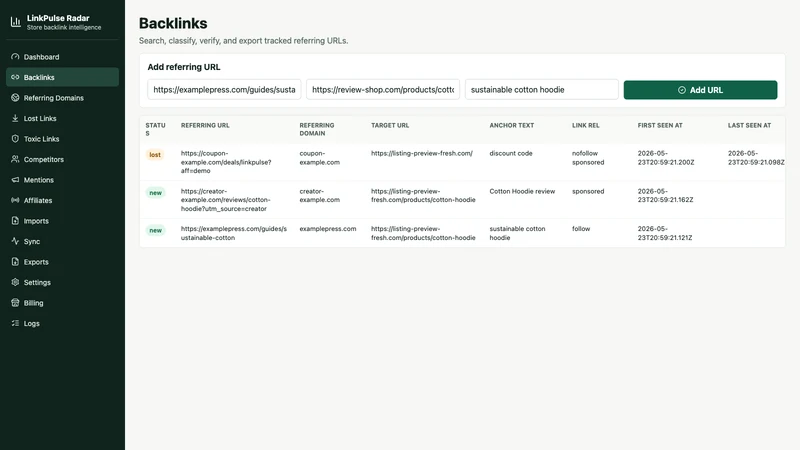 LinkPulse Radar