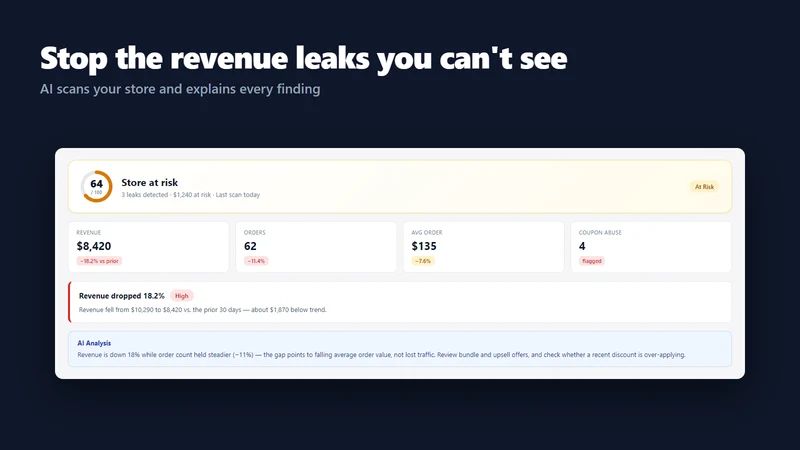 LeakSentry: Stop Revenue Leaks