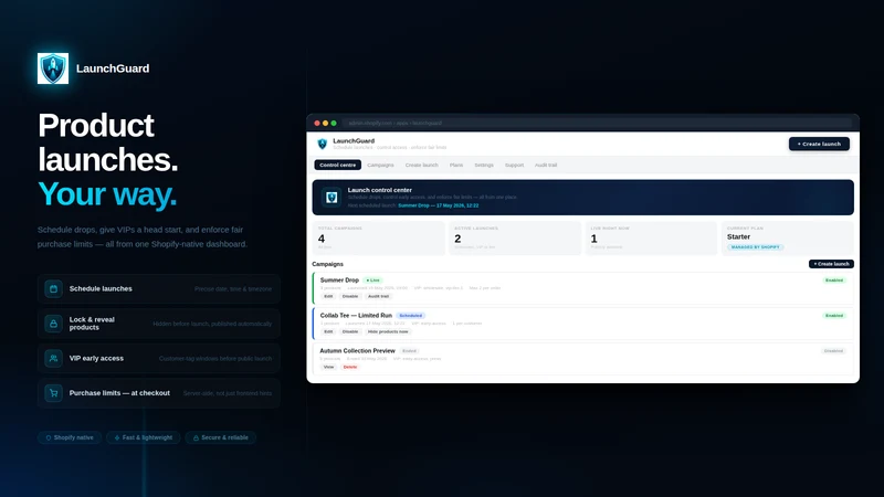LaunchGuard ‑ Product Releases