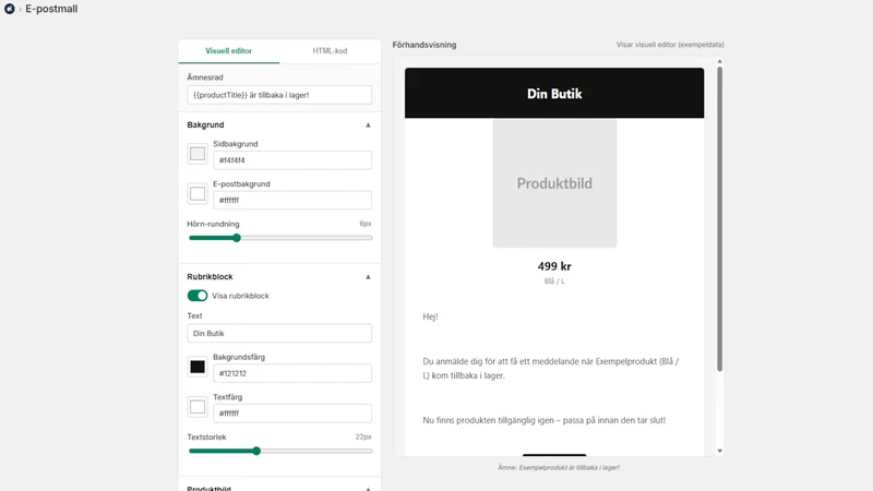 Product Stock Notifications