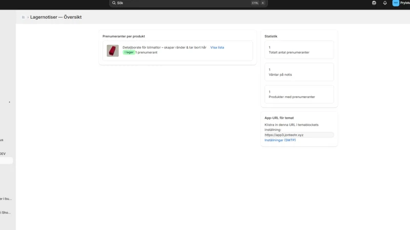 Product Stock Notifications