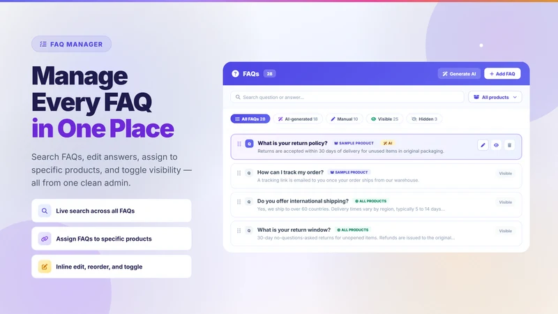 Product FAQ Generator ‑ OCS