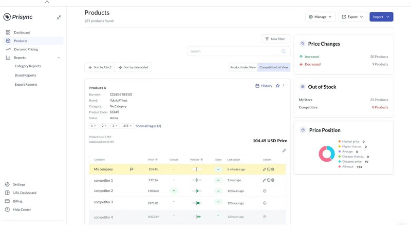 Prisync AI | Dynamic Pricing