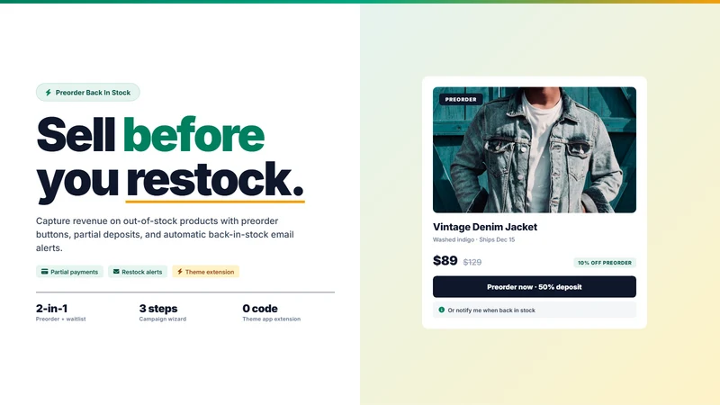 Preorder Back In Stock