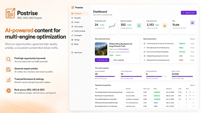 Postrise: SEO, AEO, GEO Engine