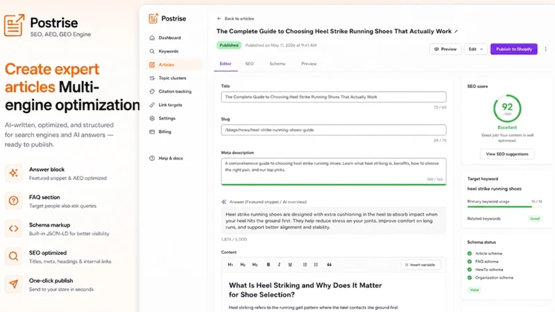 Postrise: SEO, AEO, GEO Engine