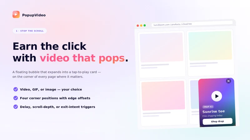 PopupVideo: Video That Sells