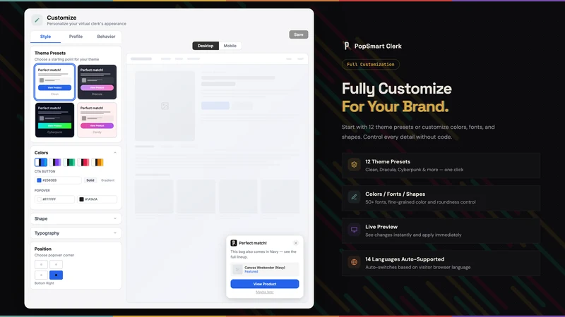 PopSmart AI Upsell & Bundles