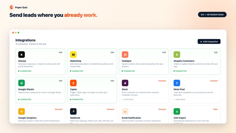 Poper Quiz: AI Product Finder