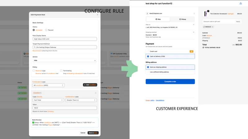 Native Checkout: Logic & Rules