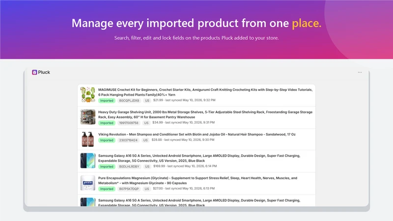 Pluck: Amazon & eBay Importer