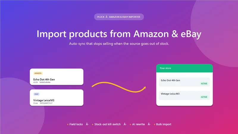 Pluck: Amazon & eBay Importer