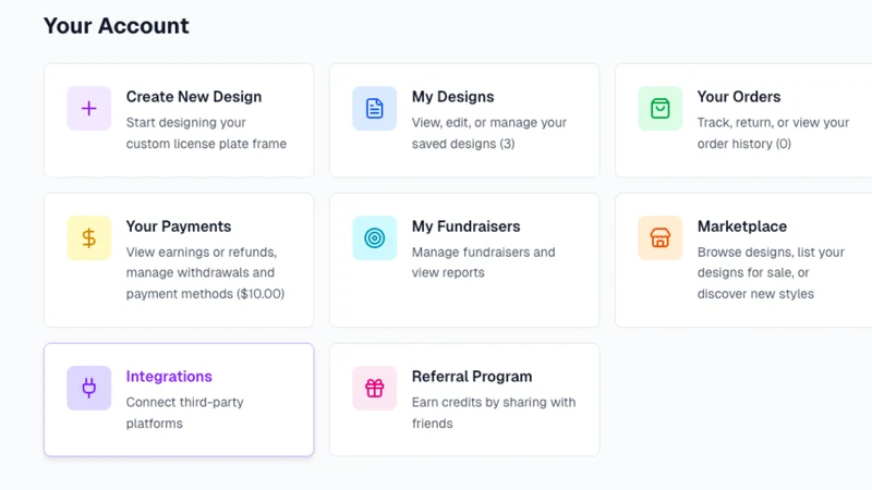 PlateCreate Sales Channel