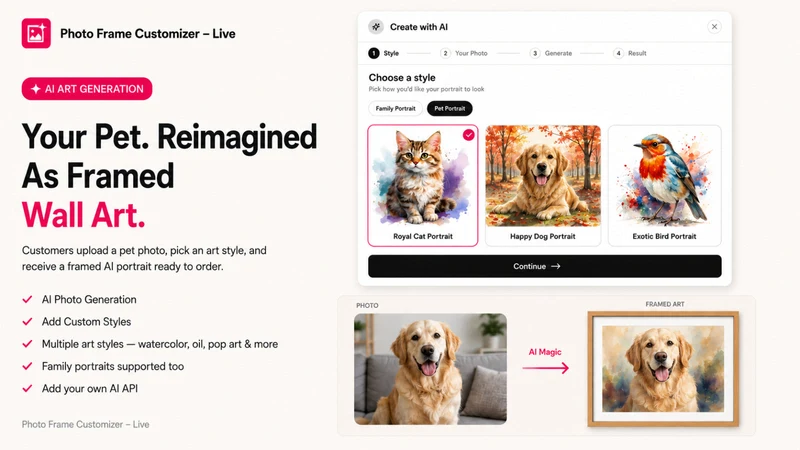 Photo Frame Customizer – Live