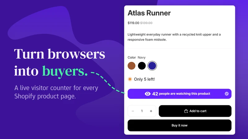 Pebbly: Live Visitor Counters