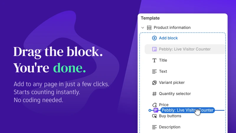 Pebbly: Live Visitor Counters