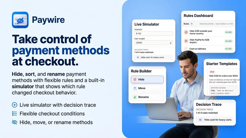 Paywire: Hide Payment Methods