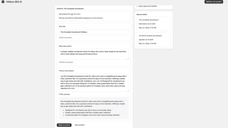 Klikbox SEO AI