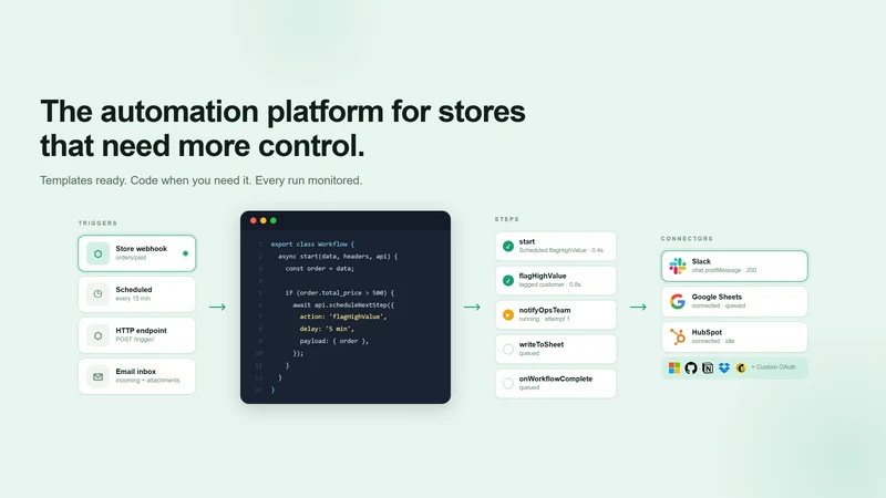 JsWorkflows: Store Automations