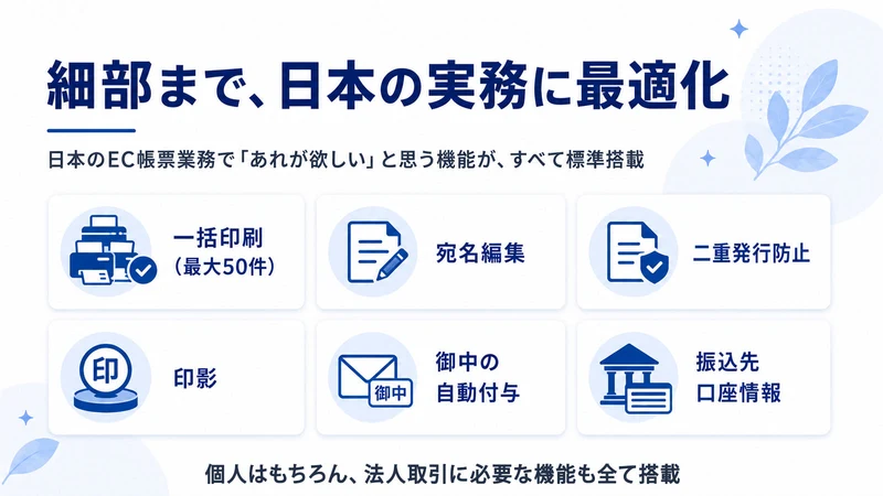 かんたん帳票印刷.JP ‑ 見積・請求・納品・領収書を網羅
