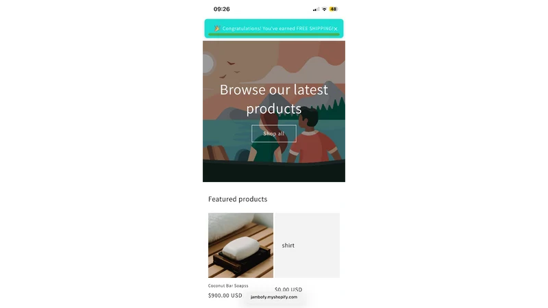 Jambofy Free Shipping Bar