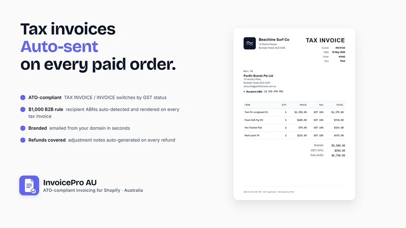 InvoicePro: GST Tax Invoice AU