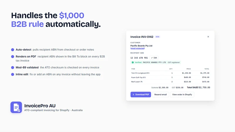 InvoicePro: GST Tax Invoice AU