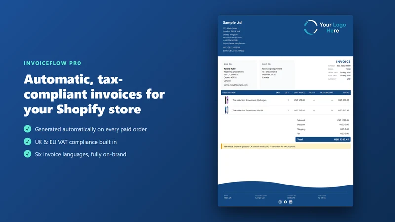 InvoiceFlow Pro: VAT Invoices