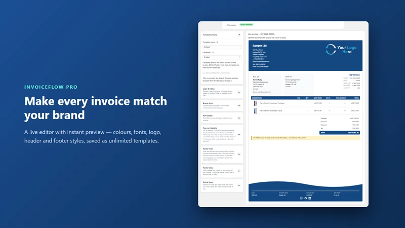 InvoiceFlow Pro: VAT Invoices