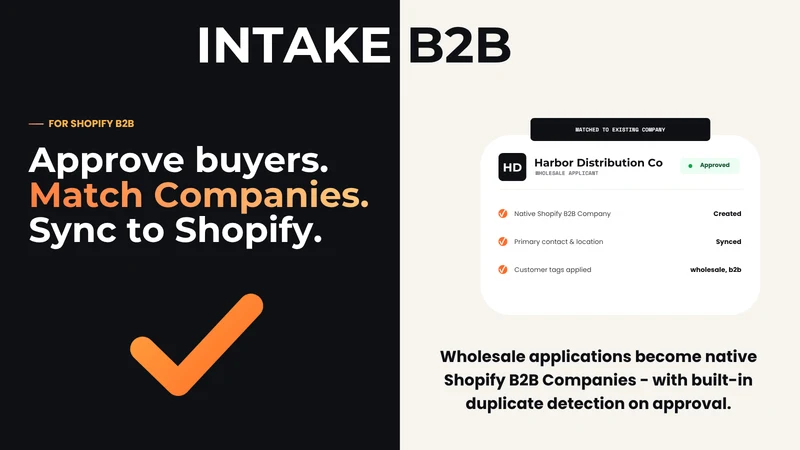 Intake B2B: Wholesale Approval