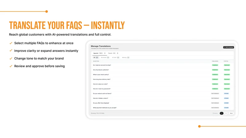 InstaFAQ – Smart Global FAQs