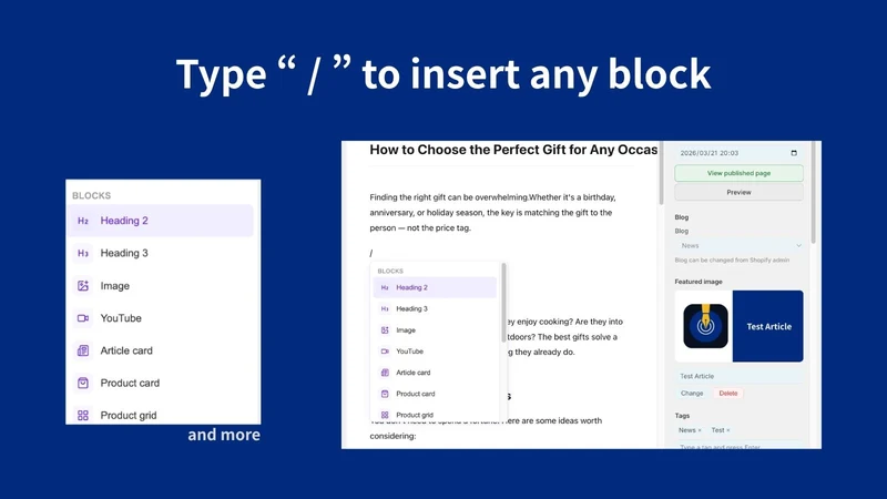 Inkwell: Blog Editor & Embeds