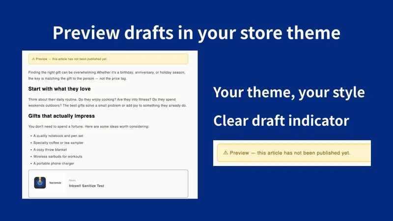 Inkwell: Blog Editor & Embeds