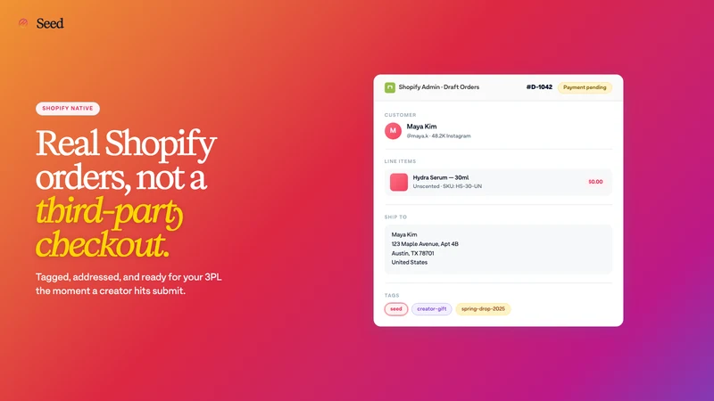 Seed: Influencer Gift Form