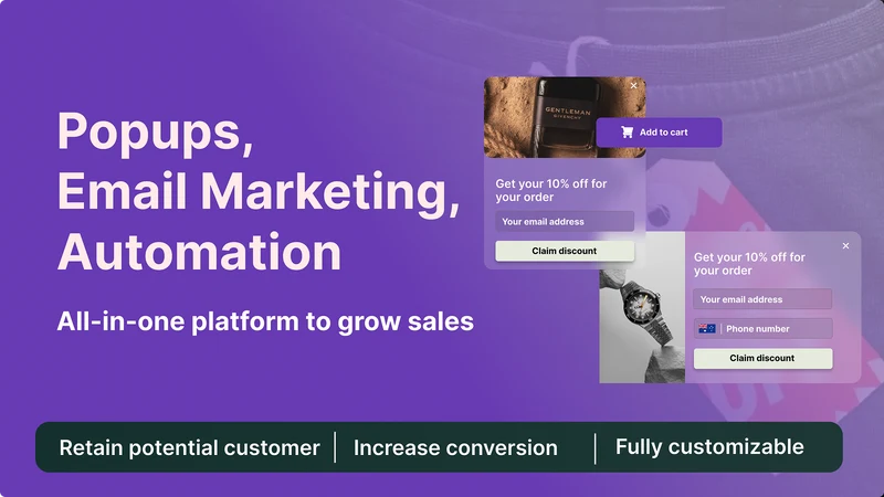 HustlePop: Email popup