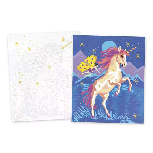 Set Pintar con Números, Unicornios - Janod