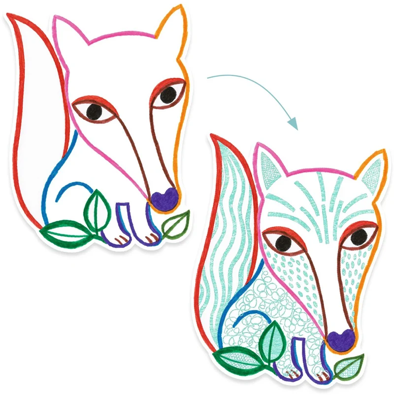 Colorear Amigos del Bosque - Djeco