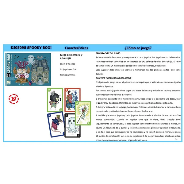 Cartas Spooky Boo! Djeco