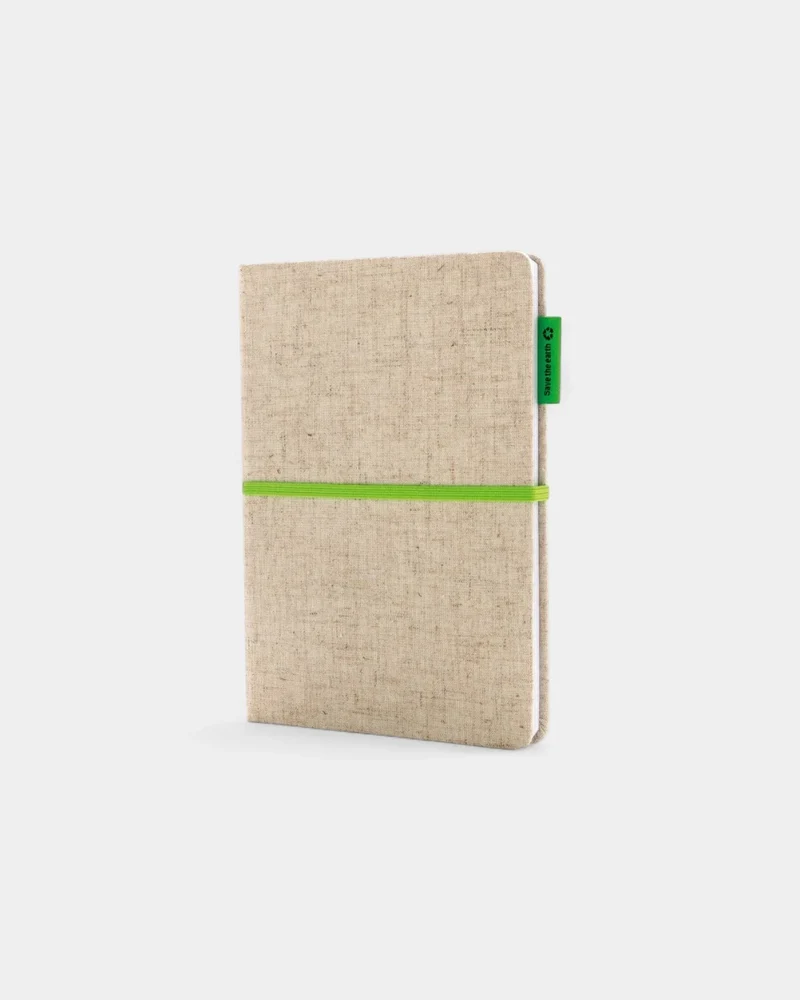 Cuaderno A5 de yute y bambú personalizable