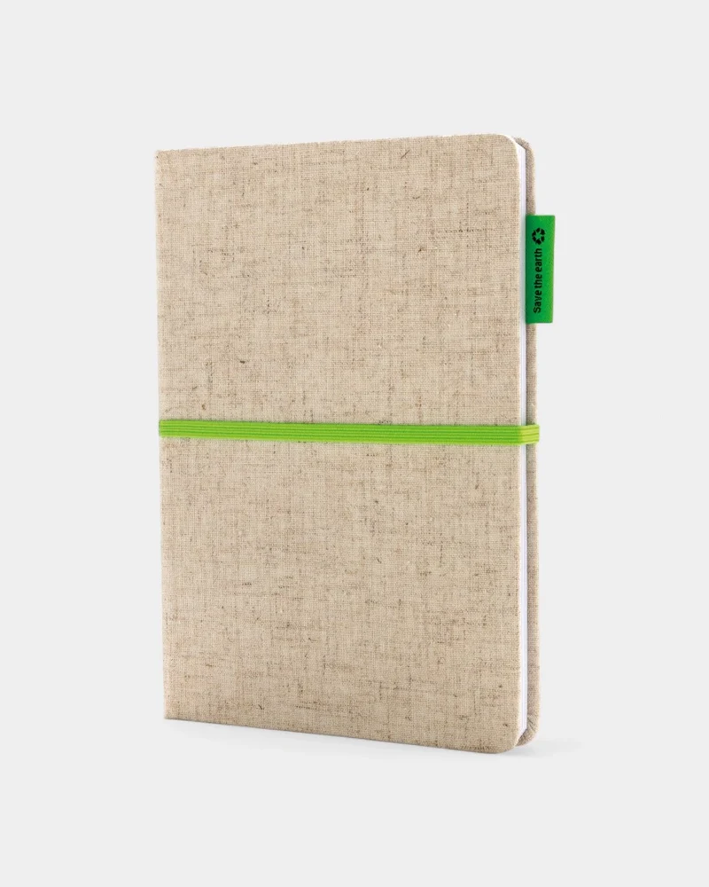 Cuaderno A5 de yute y bambú personalizable