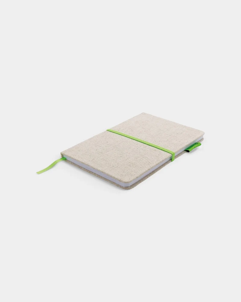 Cuaderno A5 de yute y bambú personalizable