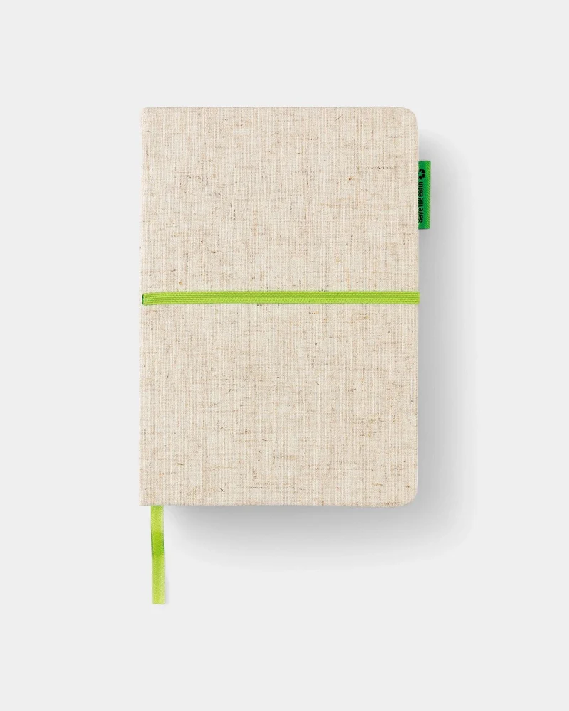 Cuaderno A5 de yute y bambú personalizable