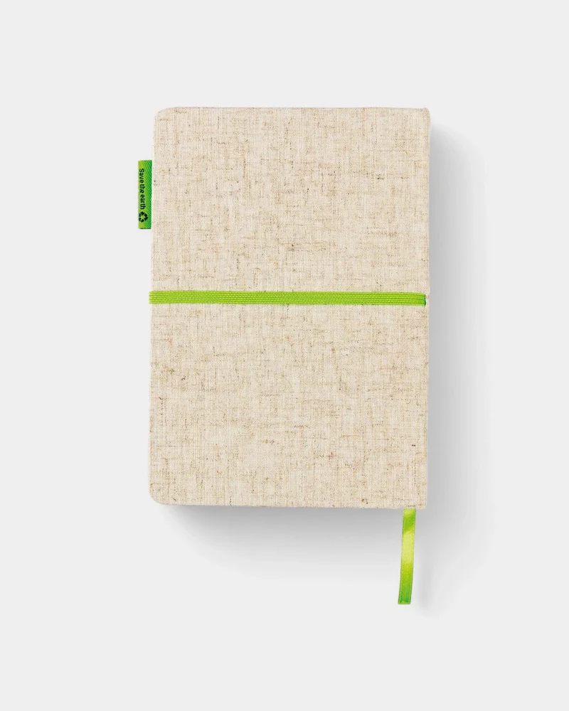 Cuaderno A5 de yute y bambú personalizable