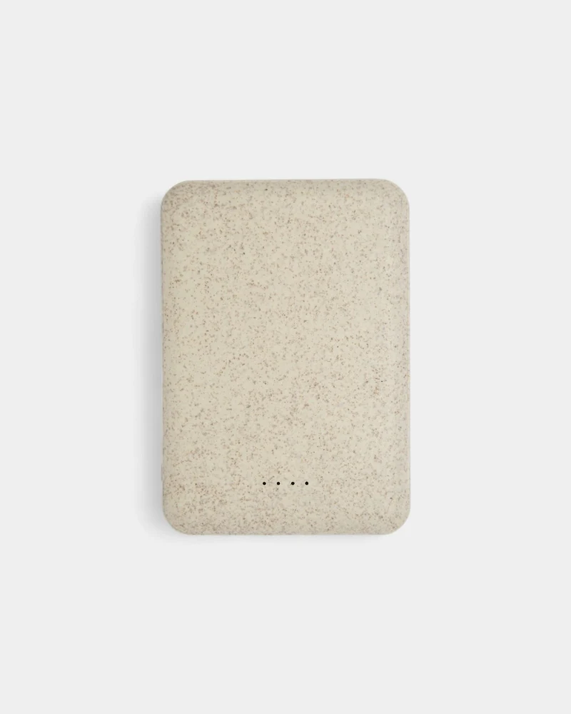 Batería externa de paja de trigo personalizable