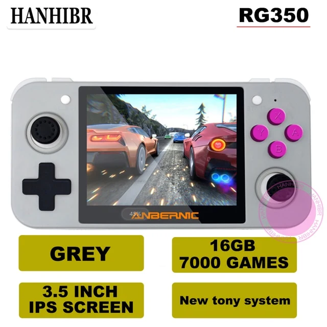 NUEVO ANBERNIC RG350 IPS Retro Games 350 Videojuegos Actualización de consola de juegos ps1 juego 64bit opendingux 3.5 pulgadas 28000+ juegos rg350