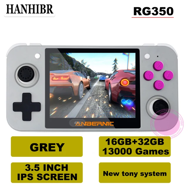 NUEVO ANBERNIC RG350 IPS Retro Games 350 Videojuegos Actualización de consola de juegos ps1 juego 64bit opendingux 3.5 pulgadas 28000+ juegos rg350