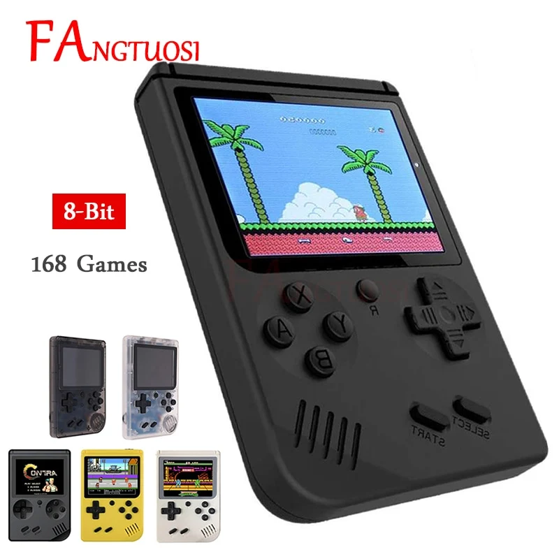 Consola de videojuegos FANGTUOSI 8 bits Retro Mini Pocket Handheld Game Player incorporado 168 juegos clásicos para niños Nostalgic Player