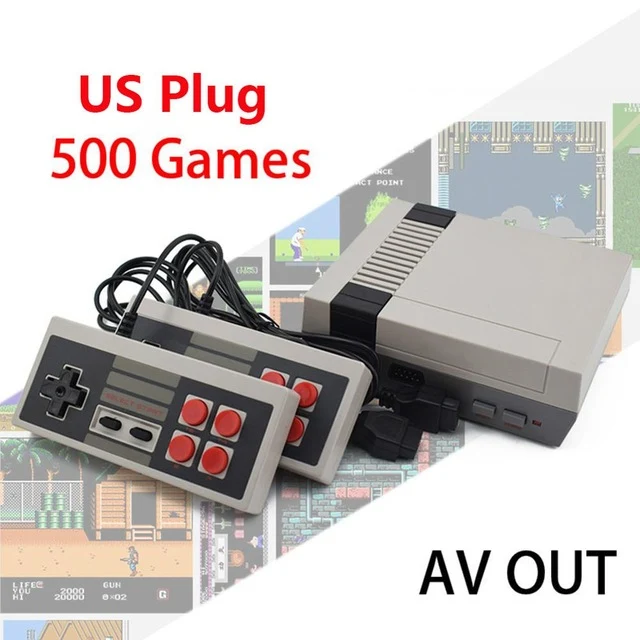ALLOYSEED Consola de juegos retro Mini TV Reproductor de juegos portátil de 8 bits Consola de videojuegos para niños 500/620 Juegos clásicos incorporados Regalos