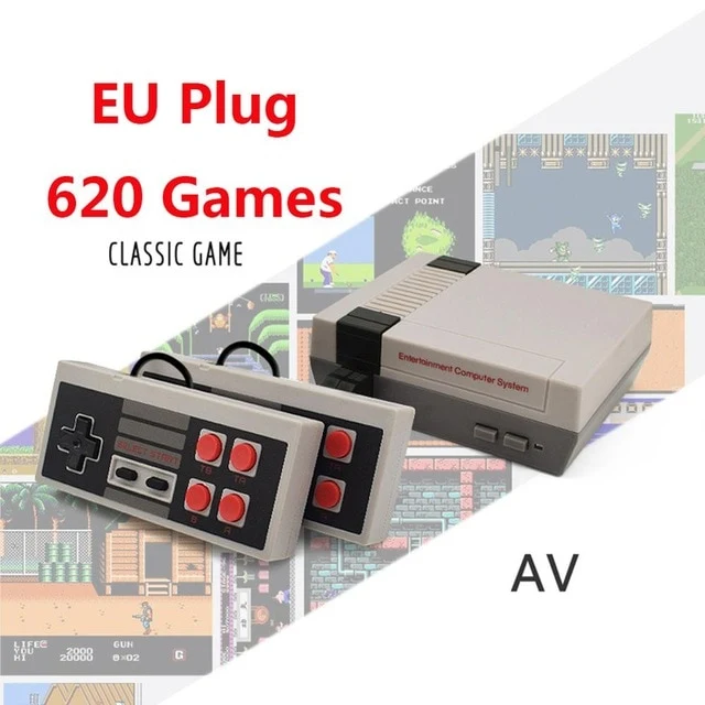 ALLOYSEED Consola de juegos retro Mini TV Reproductor de juegos portátil de 8 bits Consola de videojuegos para niños 500/620 Juegos clásicos incorporados Regalos